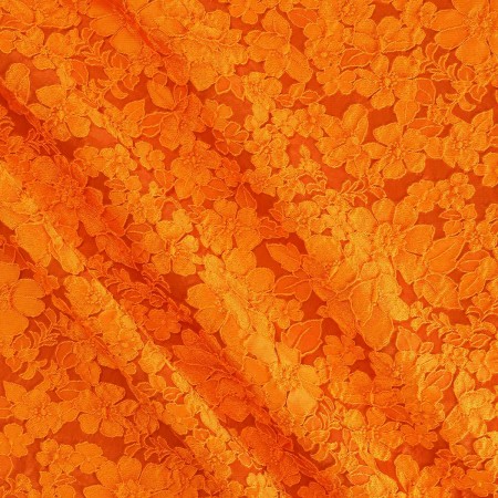 Jacquard cloquÉ floral naranja